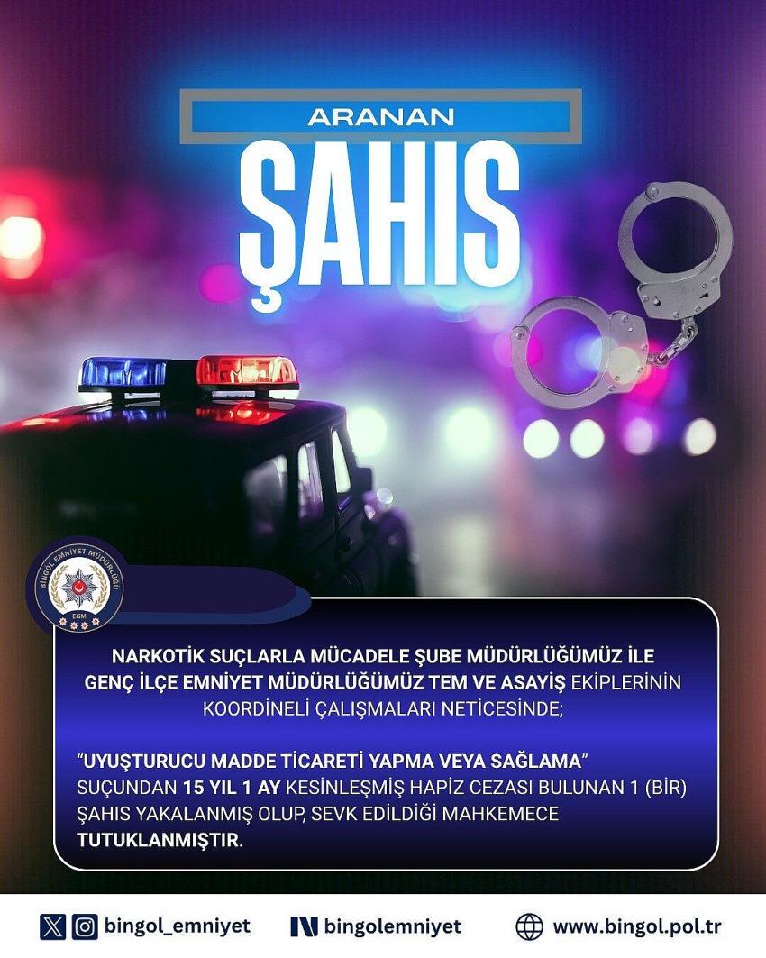 15 Yıl Cezası Bulunan Suçlu Yakalandı