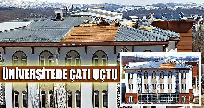 ÜNİVERSİTEDE ÇATI UÇTU