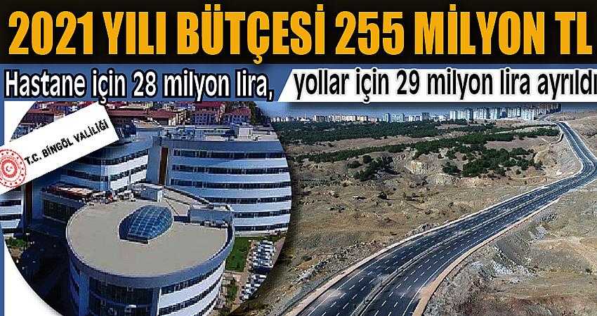 2021 YILI BÜTÇESİ 255 MİLYON TL
