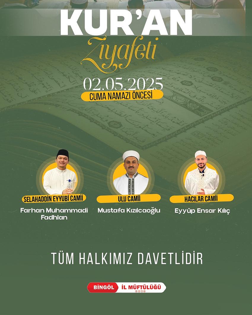 Kur’an-ı Kerim Ziyafeti Verilecek